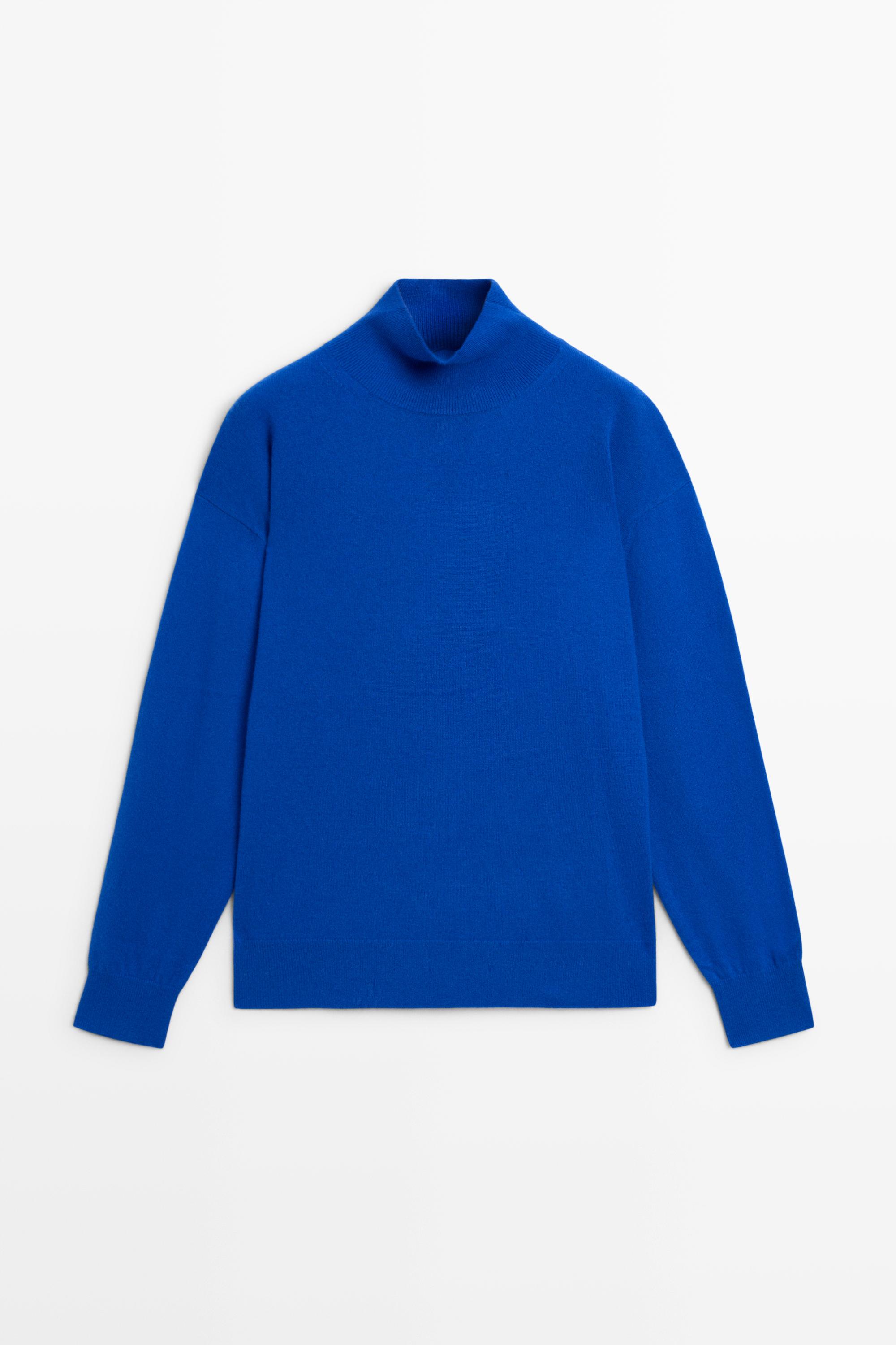 Pull à col montant en maille 100 % cachemire